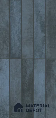 Faux Subway Wall Tile TL 11393 I Midnight Concrete Planks 2 ft x 1 ft Glossy Finish Ceramic Tile - 9 mm | Suitable For Kitchen Backsplash, Bathroom & Basin Accent