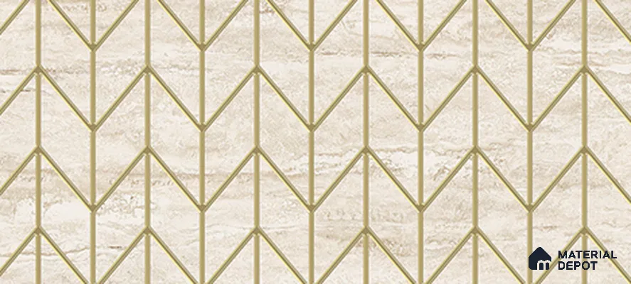 Hexagonal Look Wall Tile TL 11369 B 232 Dark 2 ft x 1 ft Glossy Finish Ceramic Tile - 9 mm