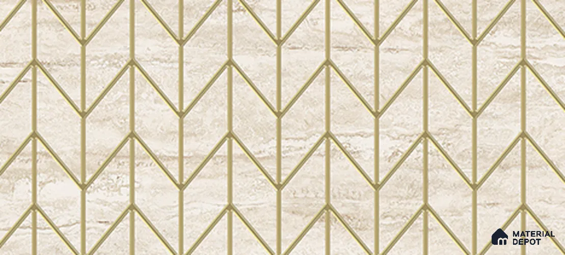 Hexagonal Look Wall Tile TL 11369 B 232 Dark 2 ft x 1 ft Glossy Finish Ceramic Tile - 9 mm