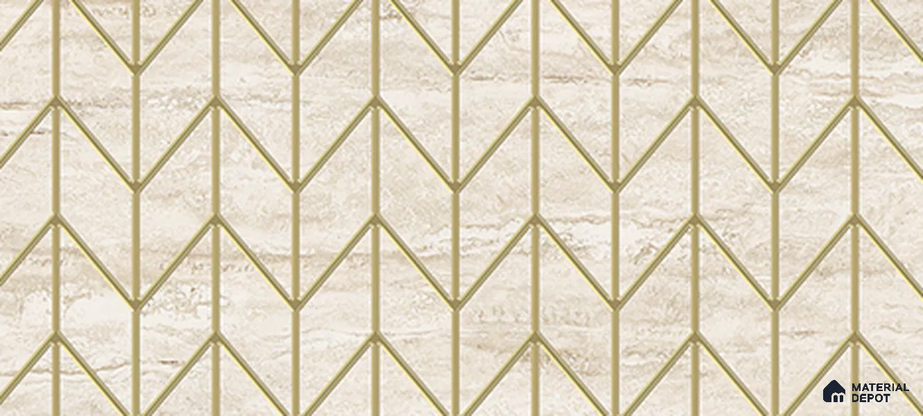 Hexagonal Look Wall Tile TL 11369 B 232 Dark 2 ft x 1 ft Glossy Finish Ceramic Tile - 9 mm