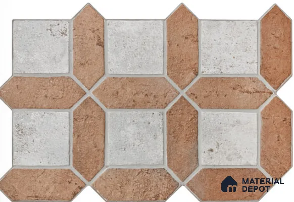 Geometric & Abstracts Look Floor Tile TL 13462 C  2 ft x 16 inch Matte Finish Porcelain Tile - 12 mm