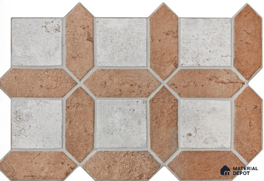 Geometric & Abstracts Look Floor Tile TL 13462 C  2 ft x 16 inch Matte Finish Porcelain Tile - 12 mm