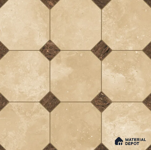 Hexagonal Look Floor & Wall Tile TL 11380 6621 2 ft x 2 ft Matte Finish Porcelain Tile - 9 mm