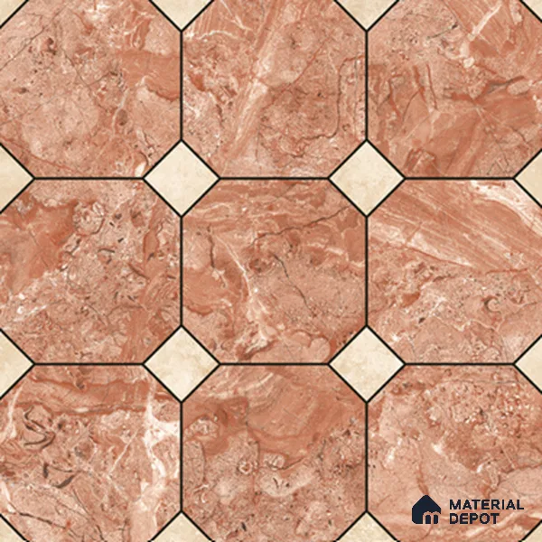 Hexagonal Look Floor & Wall Tile TL 11380 E 6624 2 ft x 2 ft Matte Finish Porcelain Tile - 9 mm