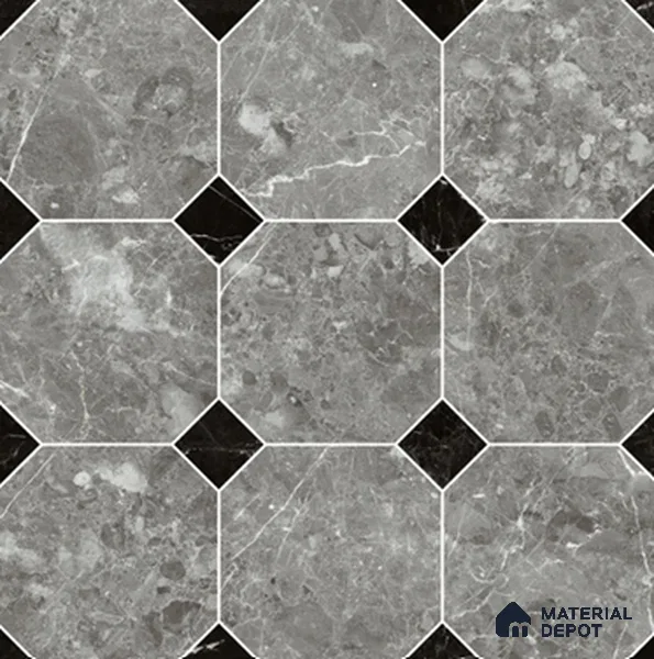 Hexagonal Look Floor & Wall Tile TL 11380 F 6625 2 ft x 2 ft Matte Finish Porcelain Tile - 9 mm