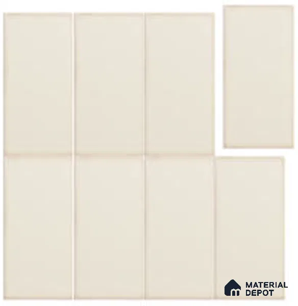 Subway Look Wall Tile TL 13456 Yoko Daisy 5 inch x 2.5 inch Glossy Finish Ceramic Tile - 9 mm