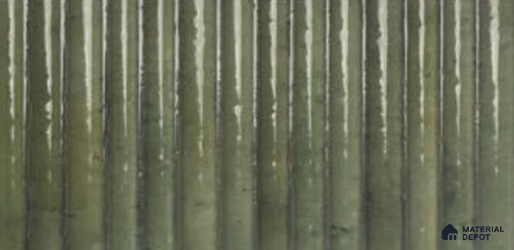 Subway Wall Tile TL 13454 C Olive Glaze 1 ft x 6 inch Ceramic Glossy Finish | Suitable for Bathroom & Kitchen Backsplash