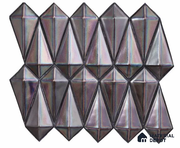 Mosaic Look Wall Tile TL 13193 C GM 63 15 inch x 12 inch Glossy Finish Ceramic Tile - 9 mm