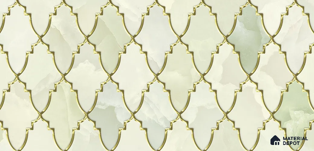 Patterned Look Wall Tile TL 11370 B 256 Dark 2 ft x 1 ft Glossy Finish Ceramic Tile - 9 mm