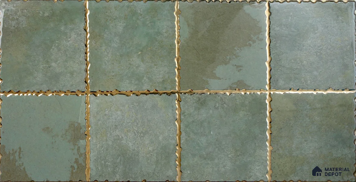 Patterned Look Wall Tile TL 11357 B 208 Dark 2 ft x 1 ft Glossy Finish Ceramic Tile - 9 mm | Please Expect a Slight Variation of Pattern