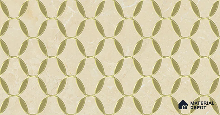 Patterned Look Wall Tile TL 11356 B 206 Dark 2 ft x 1 ft Glossy Finish Ceramic Tile - 9 mm