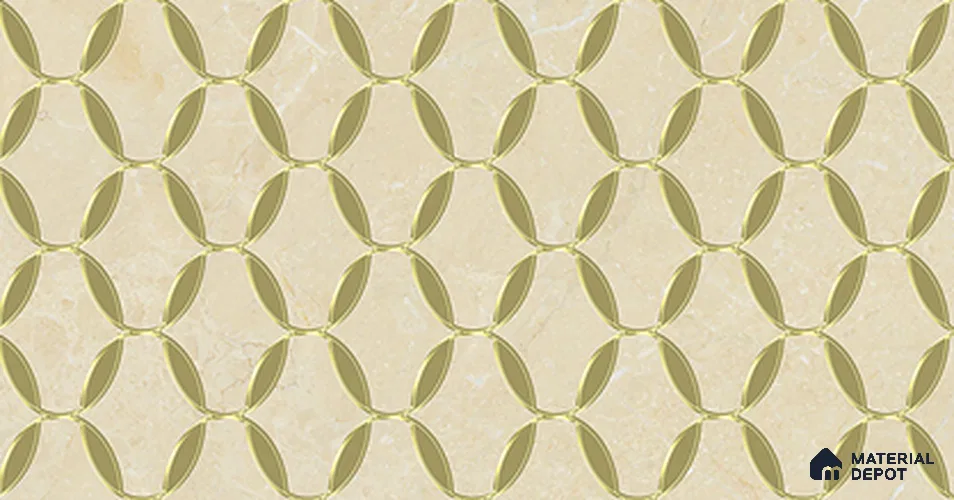 Patterned Look Wall Tile TL 11356 B 206 Dark 2 ft x 1 ft Glossy Finish Ceramic Tile - 9 mm