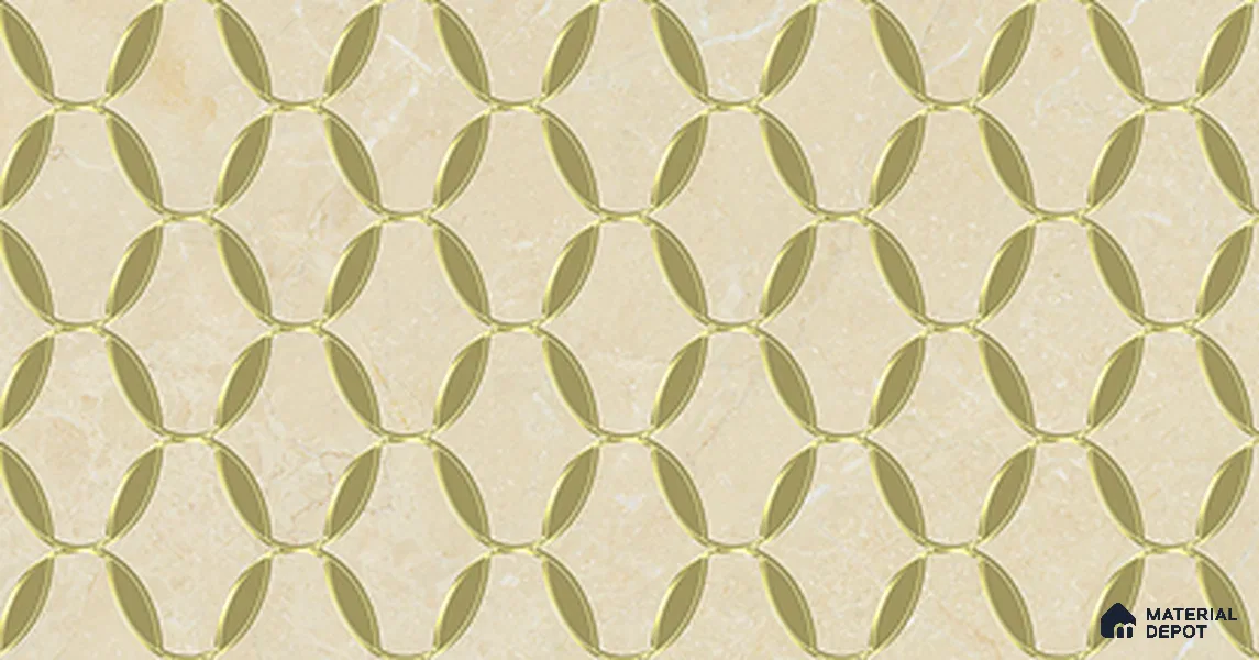Patterned Look Wall Tile TL 11356 B 206 Dark 2 ft x 1 ft Glossy Finish Ceramic Tile - 9 mm