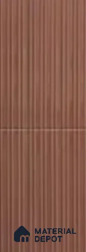 Subway Wall Tile TL 13485 J Terracotta Ridge 60 x 246 mm Ceramic Glossy Finish | Punch Surface | Suitable for Bathroom, Kitchen & Highlighter Wall