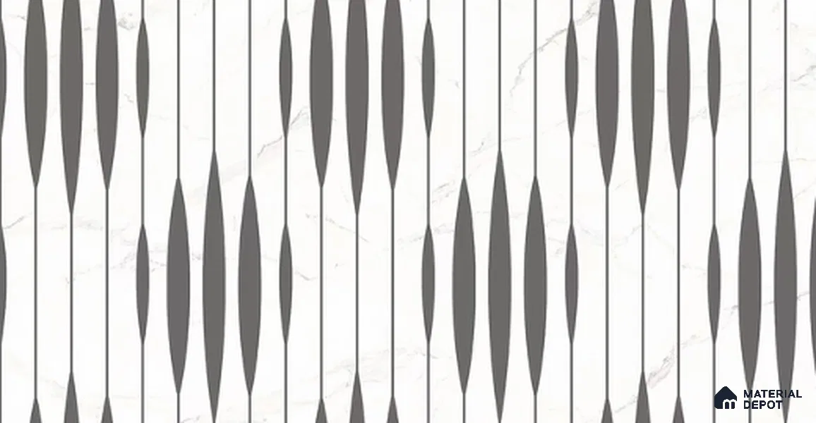 Patterned Look Wall Tile TL 11392 5026 2 ft x 1 ft Glossy Finish Porcelain Tile - 9 mm