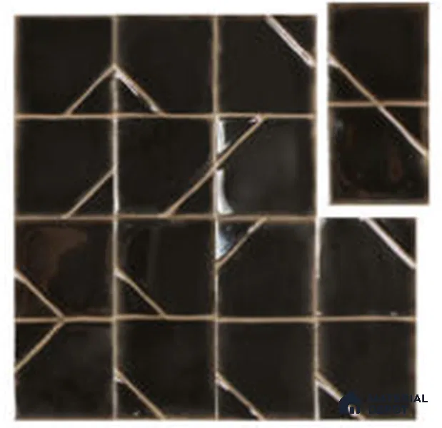 Subway Look Wall Tile TL 13456 L Origami Onyx 5 inch x 2.5 inch Glossy Finish Ceramic Tile - 9 mm
