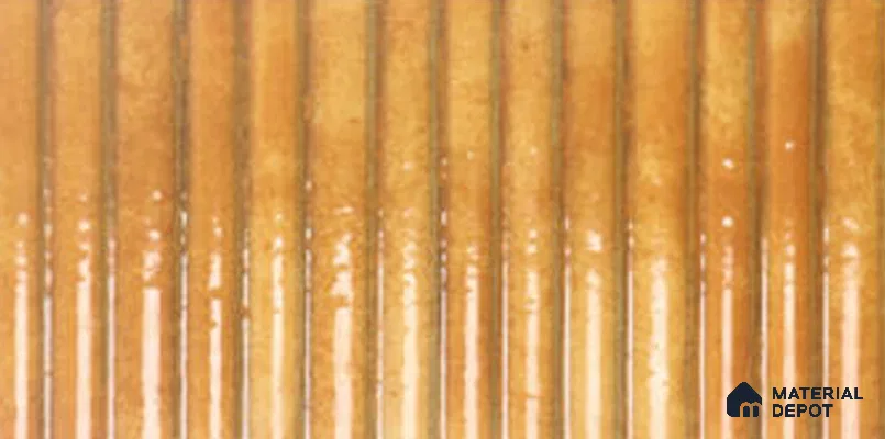 Subway Wall Tile TL 13454 E Amber Ochre 1 ft x 6 inch Ceramic Glossy Finish | Suitable for Bathroom & Kitchen Backsplash