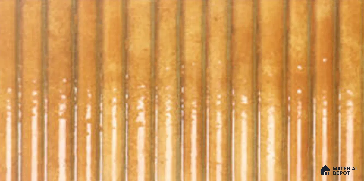 Subway Wall Tile TL 13454 E Amber Ochre 1 ft x 6 inch Ceramic Glossy Finish | Suitable for Bathroom & Kitchen Backsplash