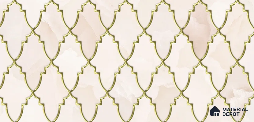 Patterned Wall Tile TL 11378 B 225 Dark 2 ft x 1 ft Glossy Finish Ceramic Tile - 9 mm