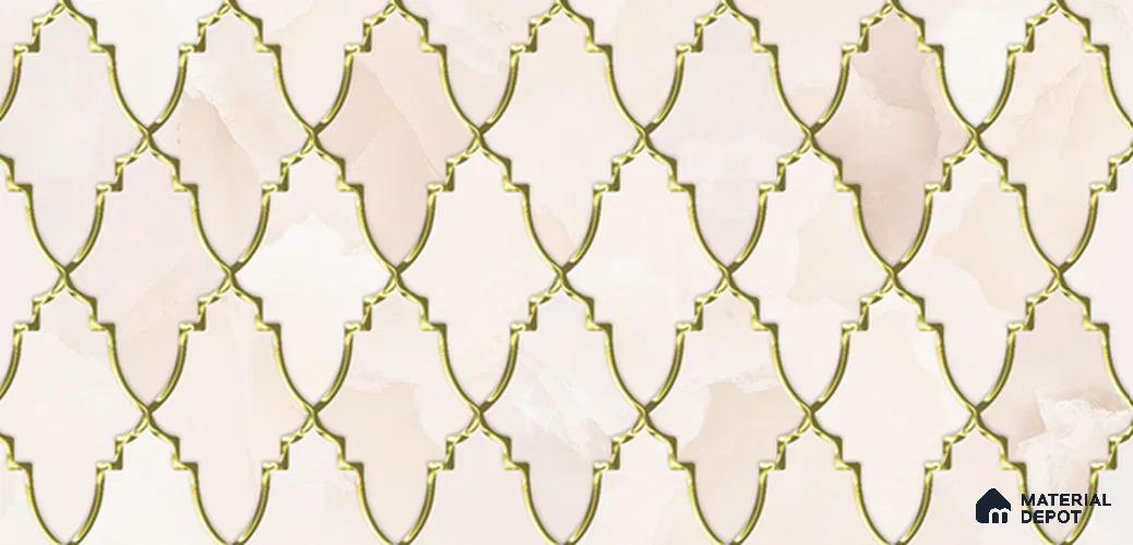 Patterned Wall Tile TL 11378 B 225 Dark 2 ft x 1 ft Glossy Finish Ceramic Tile - 9 mm