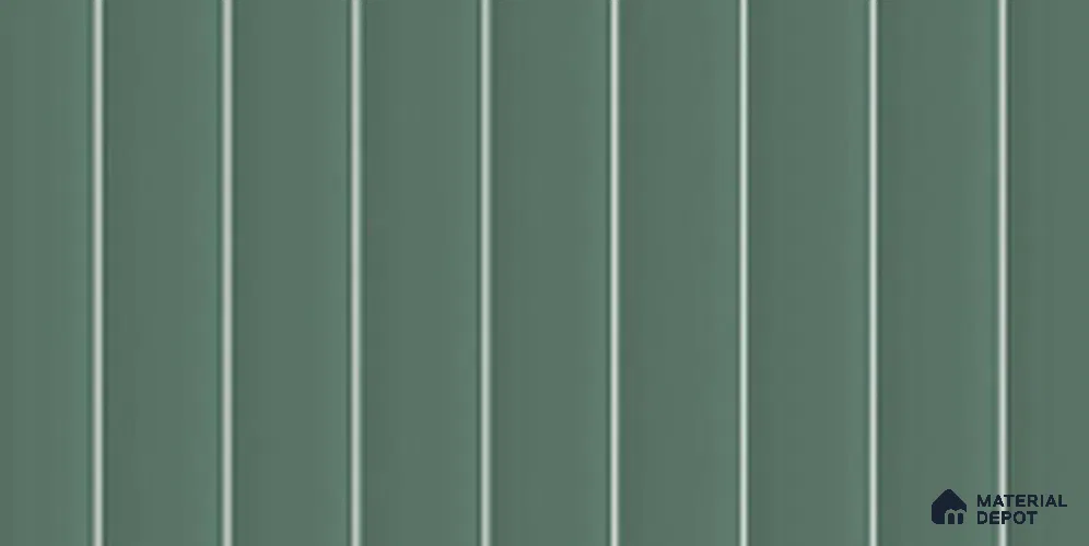 Subway Wall Tile TL 13484 C Blinds Jade 161 x 300 mm Ceramic Shiny Finish | Vertical Fluted Design | Suitable for Bathroom, Kitchen Backsplash & Highlighter Wall