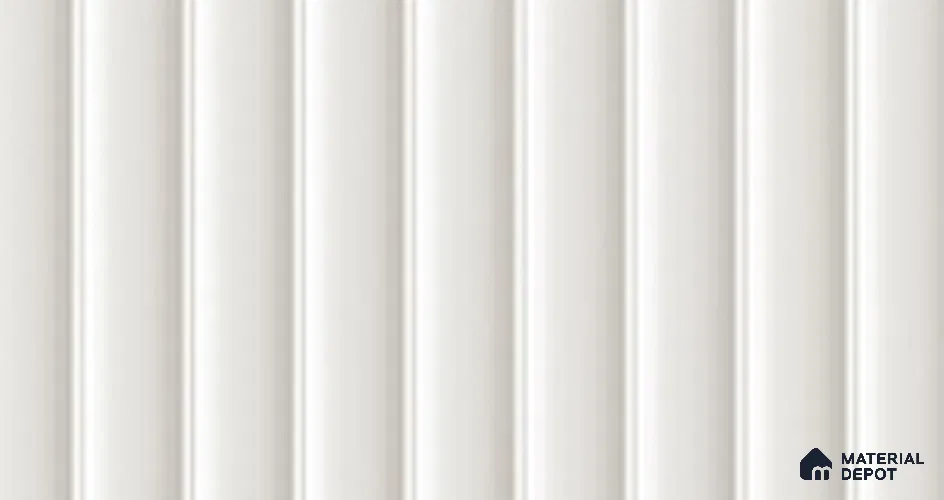 Subway Wall Tile TL 13484 D Blinds Snow 161 x 300 mm Ceramic Shiny Finish | Vertical Fluted Design | Suitable for Bathroom, Kitchen Backsplash & Highlighter Wall
