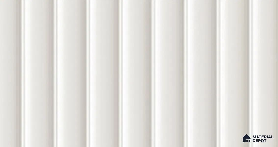 Subway Wall Tile TL 13484 D Blinds Snow 161 x 300 mm Ceramic Shiny Finish | Vertical Fluted Design | Suitable for Bathroom, Kitchen Backsplash & Highlighter Wall