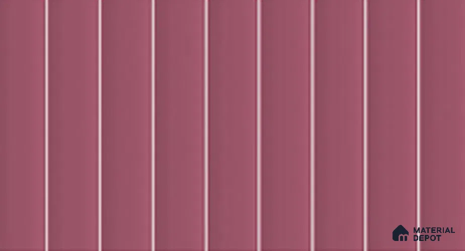 Subway Wall Tile TL 13484 B Blinds Wine 161 x 300 mm Ceramic Shiny Finish | Vertical Fluted Design | Suitable for Bathroom, Kitchen Backsplash & Highlighter Wall