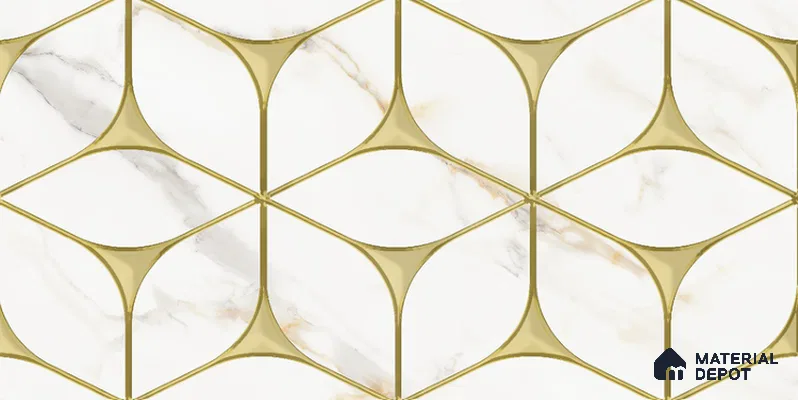 Patterned Look Wall Tile TL 11359 B 210 Dark 2 ft x 1 ft Glossy Finish Ceramic Tile - 9 mm