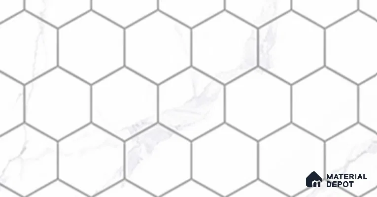 Hexagonal Look Wall Tile TL 11367 230 Light 2 ft x 1 ft Glossy Finish Ceramic Tile - 9 mm