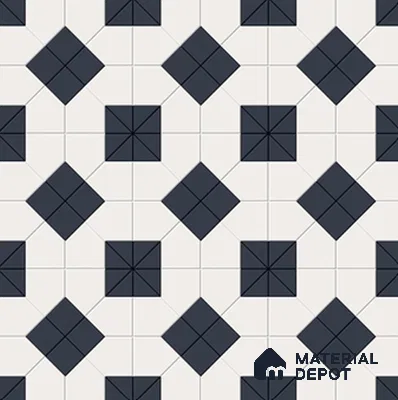 Geometric Look Floor & Wall Tile TL 11384 6016 2 ft x 2 ft Matte Finish Porcelain Tile - 9 mm