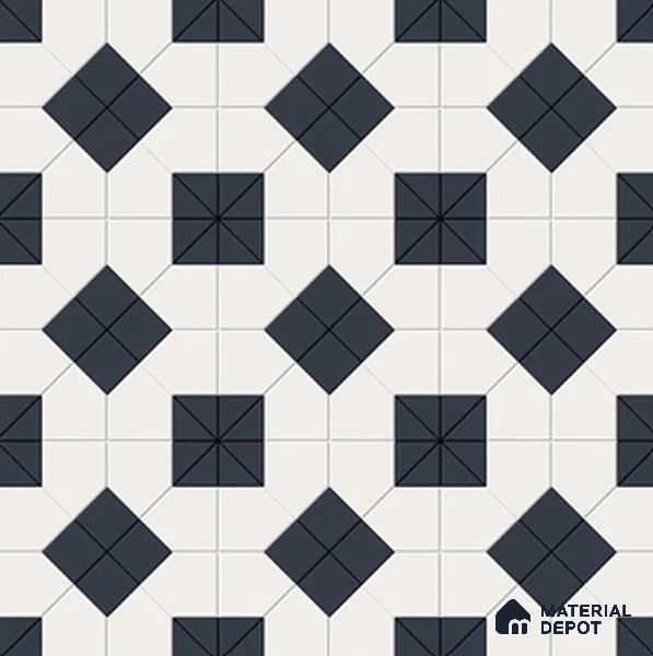 Geometric Look Floor & Wall Tile TL 11384 6016 2 ft x 2 ft Matte Finish Porcelain Tile - 9 mm
