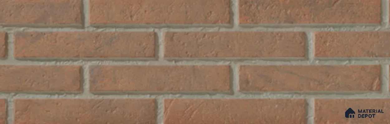 Brick Wall Tile TL 13482 B Leather Clay 200 x 600 mm Ceramic Matte Finish | Suitable for Living Room, Dining & Highlighter Wall
