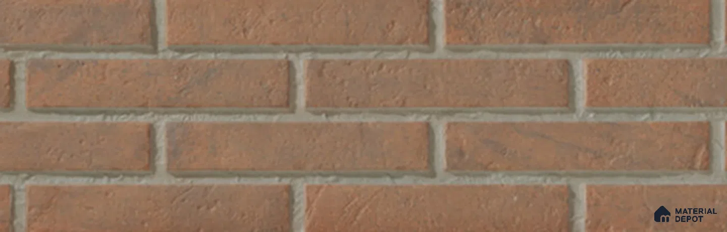 Brick Wall Tile TL 13482 B Leather Clay 200 x 600 mm Ceramic Matte Finish | Suitable for Living Room, Dining & Highlighter Wall