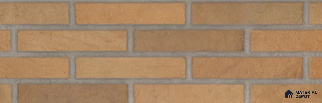 Brick Wall Tile TL 13482 C Amber Brick 200 x 600 mm Ceramic Matte Finish | Suitable for Living Room, Dining & Highlighter Wall
