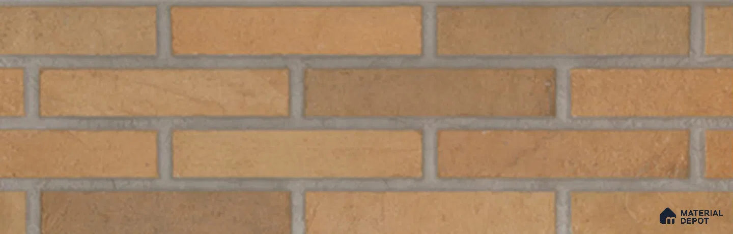 Brick Wall Tile TL 13482 C Amber Brick 200 x 600 mm Ceramic Matte Finish | Suitable for Living Room, Dining & Highlighter Wall