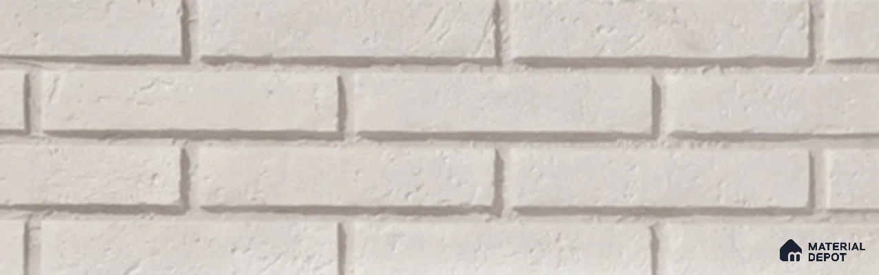 Brick Wall Tile TL 13482 Chalk Brick 200 x 600 mm Ceramic Matte Finish | Suitable for Living Room, Dining & Highlighter Wall
