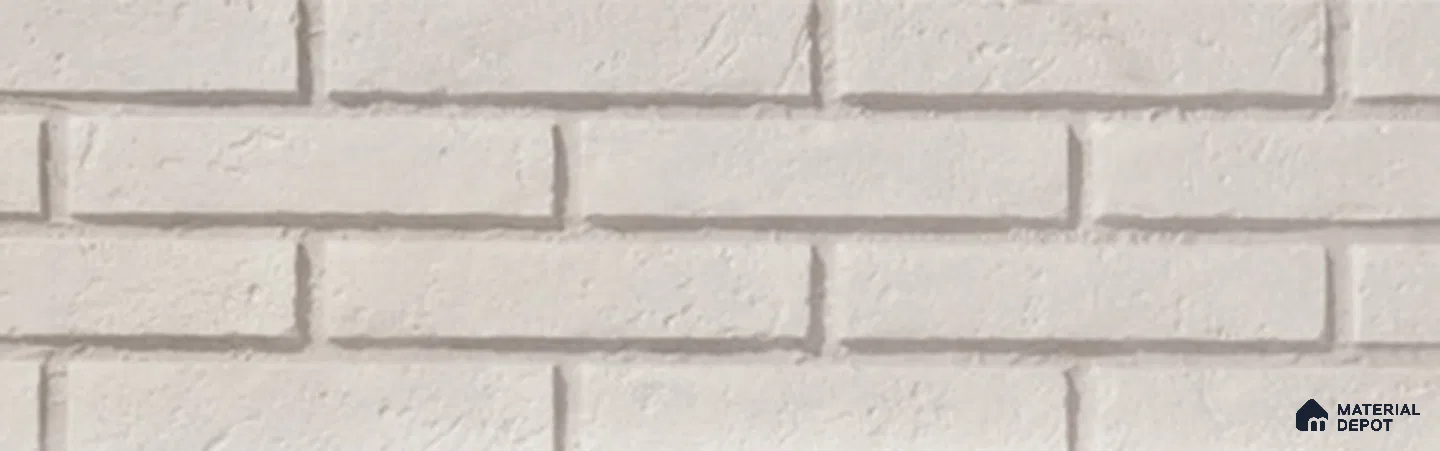 Brick Wall Tile TL 13482 Chalk Brick 200 x 600 mm Ceramic Matte Finish | Suitable for Living Room, Dining & Highlighter Wall