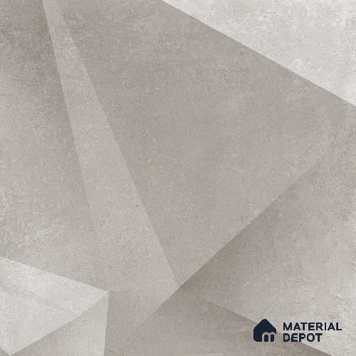 Grey Cement Wall & Floor Tile TL 06982 2 ft x 2 ft Vitrified Carving Matte Finish - 9 mm | Suitable for Living Room, Bedroom, Bathroom | Please Expect a Slight Variation of Pattern
