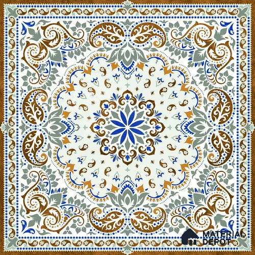 Moroccan Wall & Floor Tile TL 06908 2 ft x 2 ft Vitrified Carving Matte Finish - 9 mm | Suitable For Kitchen, Bedroom, Dining Area | Please Expect a Slight Variation of Pattern