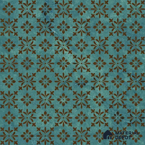 Blue Wall & Floor Tile TL 06894   2 ft x 2 ft Vitrified Carving Matte Finish - 9 mm | Suitable for Living Room, Bedroom, Bathroom