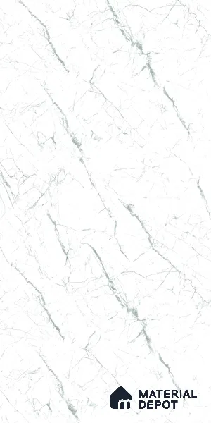 LM 19454 B Marmo Bianca Marble High Gloss Finish 8 ft x 4 ft Decorative Laminate - 1 mm | Suitable for TV Unit, Wardrobe, Kitchen Cabinets