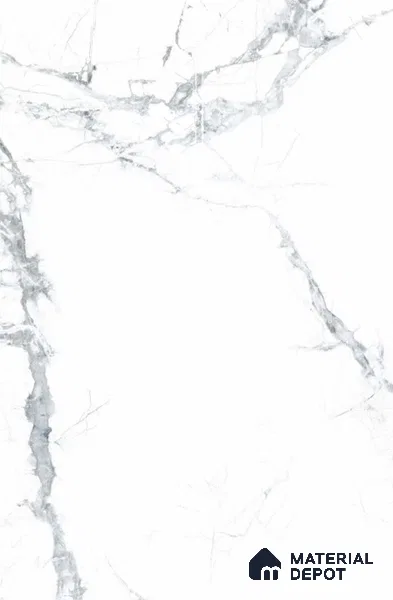 White Royal Marble Texture Finish Decorative Laminate 8 ft x 4 ft | 2C2019 RM Cloudstone - 1 mm | Matching Edgeband 1001 - Square1 | Ideal for Living Room, Bedroom, Kitchen, TV Cabinet, Wardrobe