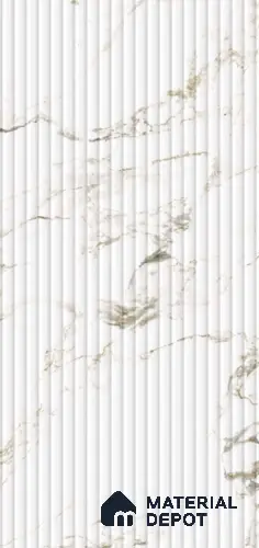 Marble Fluted LM 19457 B Vertex Angle 8 ft x 4 ft Glossy Finish Decorative Laminate - 1 mm | Suitable for TV Unit,Wardrobe, Kitchen Cabinets