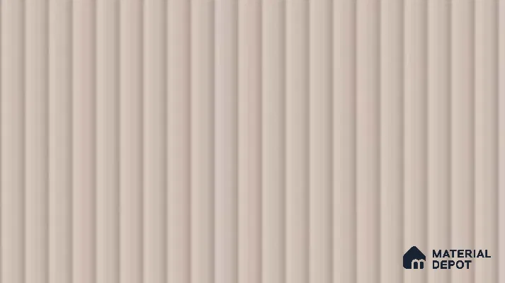 Cream Beige Fluted Solid Color LM 19471 B Cream Glossy Finish 8 ft x 4 ft Glossy Finish Decorative Laminate - 1 mm | Suitable for TV Unit,Wardrobe, Kitchen Cabinets