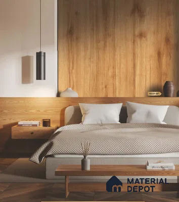 Wooden Look LM 19495 F Modern Oak Suede Finish 8 ft x 4 ft Decorative Laminate - 1 mm | Suitable for TV Unit, Wardrobe, Kitchen Cabinets