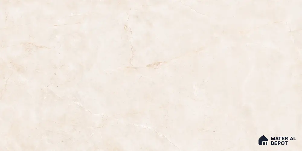 Beige Marble Wall & Floor Tile TL 06939 5.2 ft x 2.6 ft Vitrified Glossy Finish - 9 mm | Suitable for Living Room, Bedroom, Bathroom