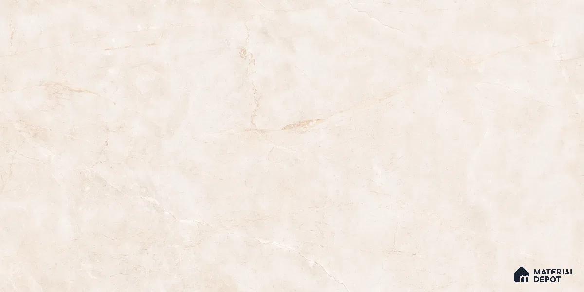 Beige Marble Wall & Floor Tile TL 06939 5.2 ft x 2.6 ft Vitrified Glossy Finish - 9 mm | Suitable for Living Room, Bedroom, Bathroom