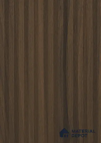 Wooden Fluted Look 84421 CL Jaipur Walnut 8 ft x 4 ft Texture Finish Liner Laminate - 0.8 mm | Suitable for TV Unit, Wardrobe, Kitchen Cabinets