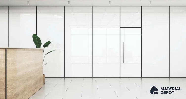 Pure White Solid Colors Look LM 19558 8 ft x 4 ft Glossy Finish ASA laminate - 1.25 mm | Suitable for Living Room, Kitchen, Office